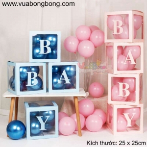 Hộp Trong Suốt Decor Chữ BABY / LOVE 25x25cm